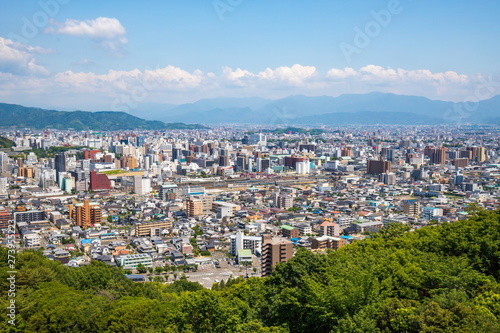 Fototapeta Naklejka Na Ścianę i Meble -  Cityscape of Matsuyama city ,Shikoku,Japan