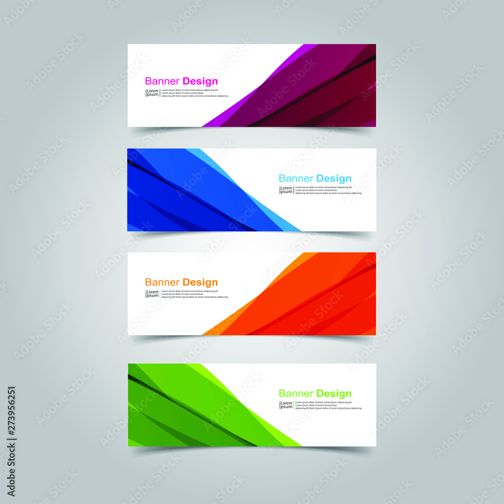 Naklejka premium Vector abstract design banner web template