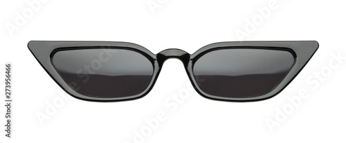 Black Slim Pointed Sunglasses