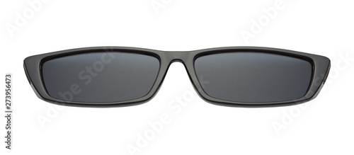 Black Slim Sunglasses Front View