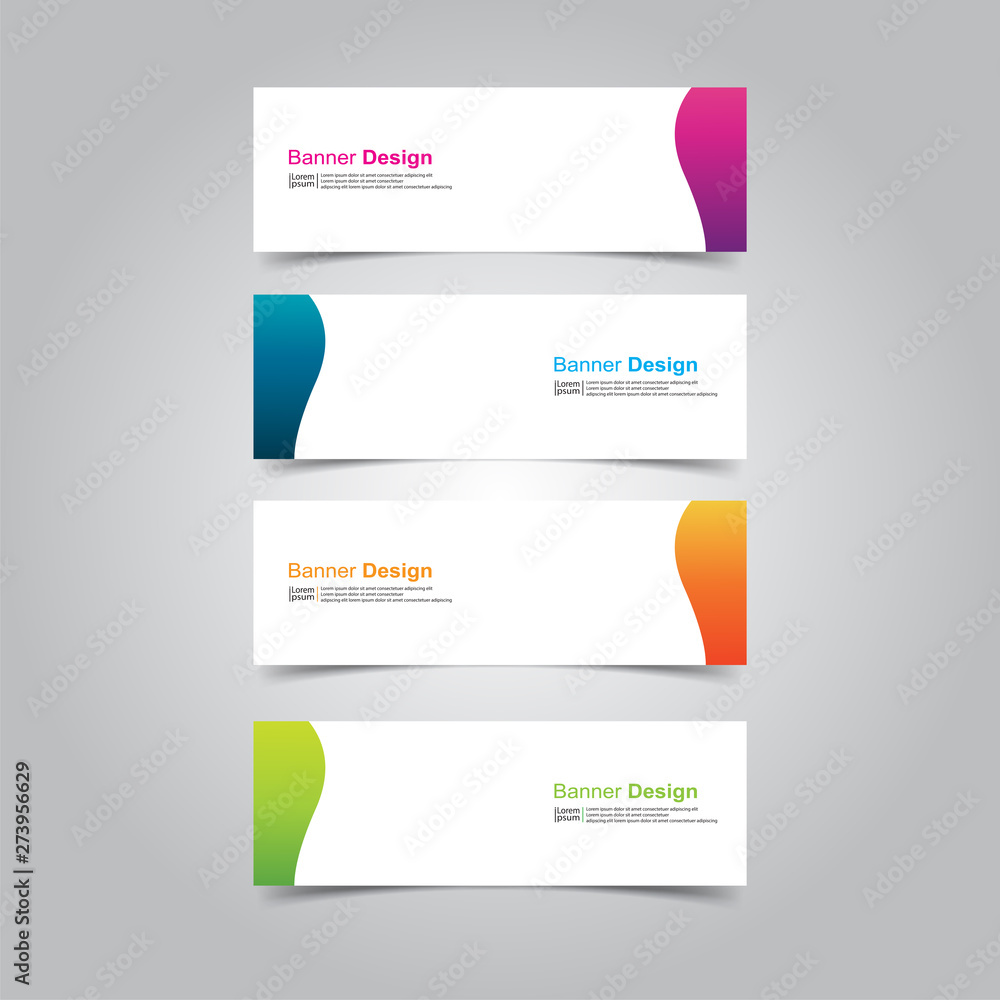 Naklejka premium Vector abstract design banner web template