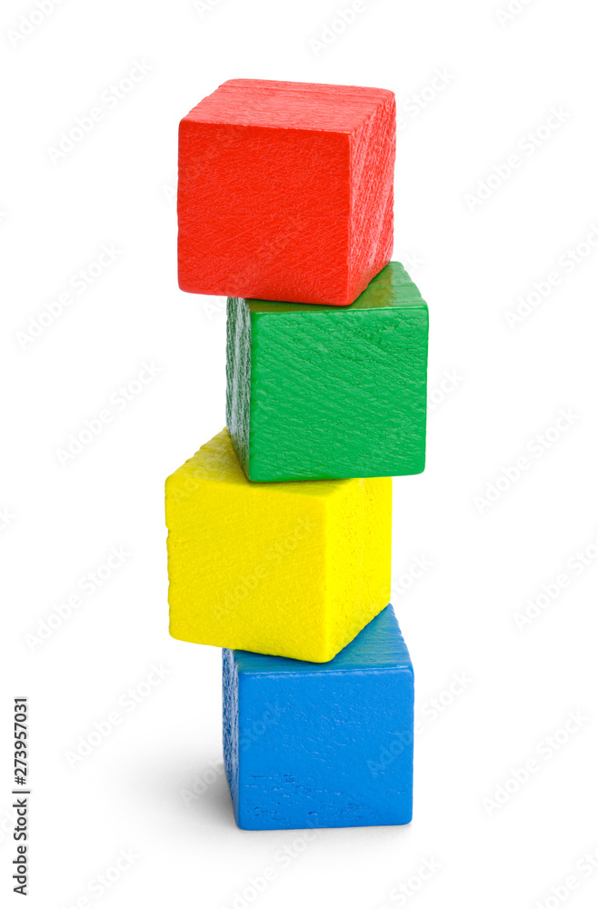 Four Wood Blocks Stacked Four Wood Blocks Stacked