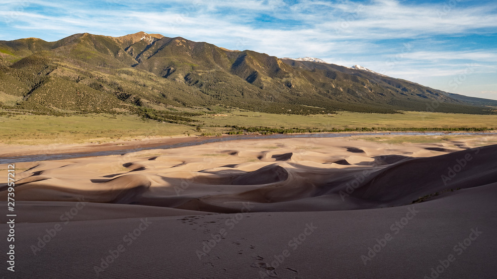 mountains and sand