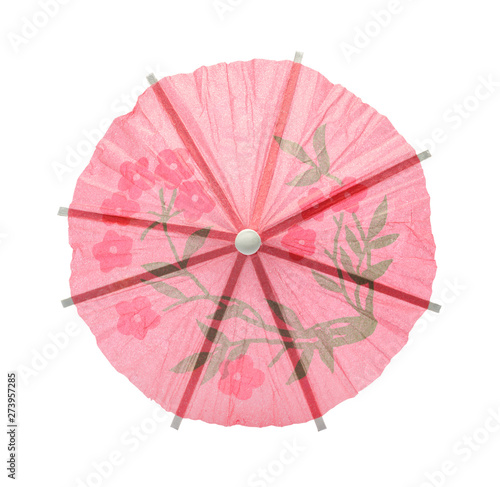 Pink Cocktail Umbrella Top View