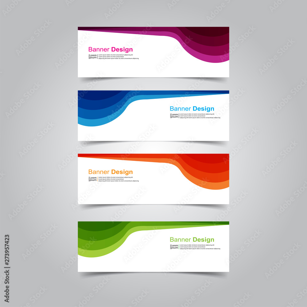 Naklejka premium Vector abstract design banner web template