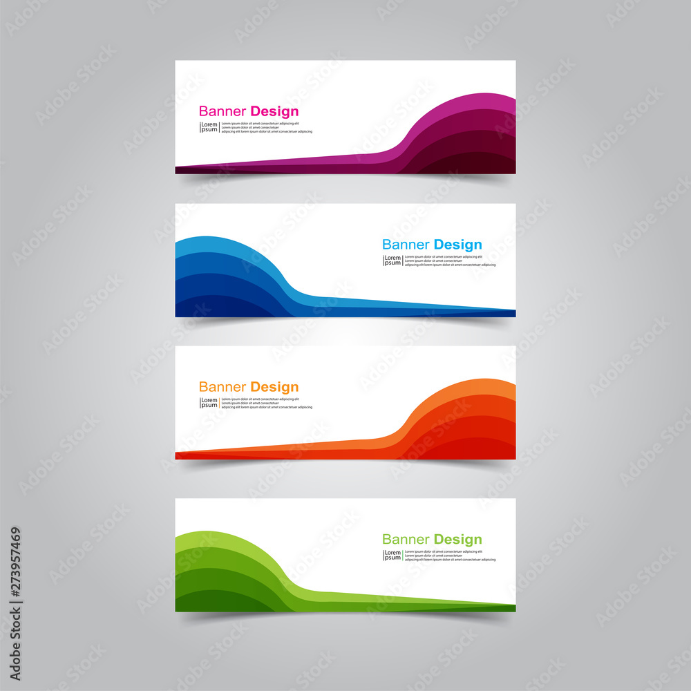 Naklejka premium Vector abstract design banner web template