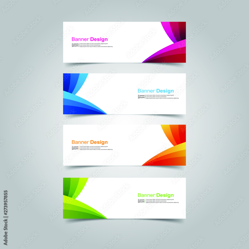 Naklejka premium Vector abstract design banner web template