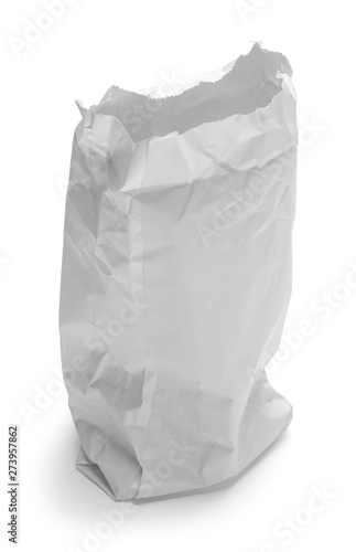 Used White Paper Bag