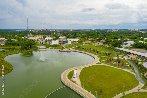Canvastavla Aerial photo Depot Park Gainesville FL