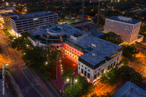 Aerial night photo Leon County Clerk of Courts and Comptroller