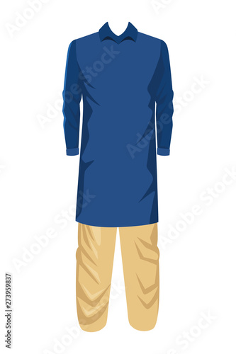 indian man dress icon cartoon