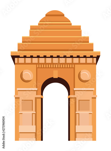 indian building monuments icon cartoon