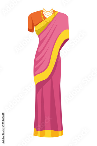 indian woman dress icon cartoon