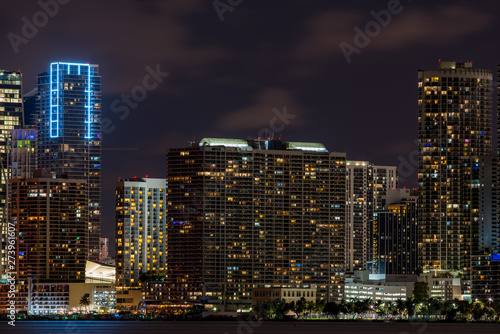 Miami cityscape at night