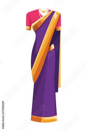 indian woman dress icon cartoon
