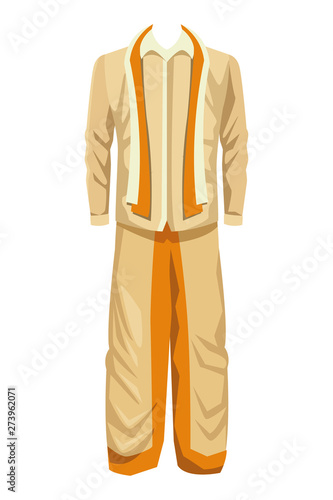 indian man dress icon cartoon