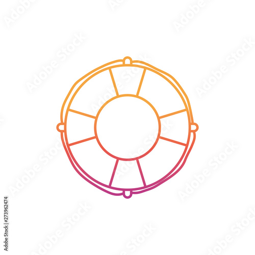 silhouette of lifesaving float in white background