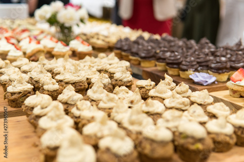 table of mini muffins photo