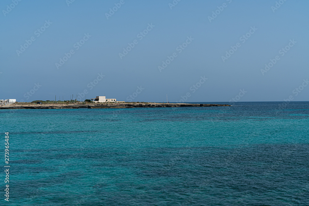 The coast of Favignana Island in south mediterranean