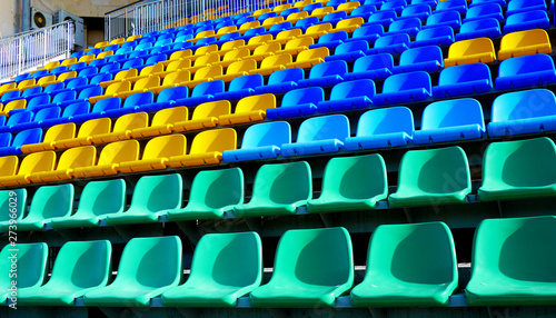 Empty Colorful Seats