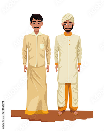 indian men avatar cartoon character