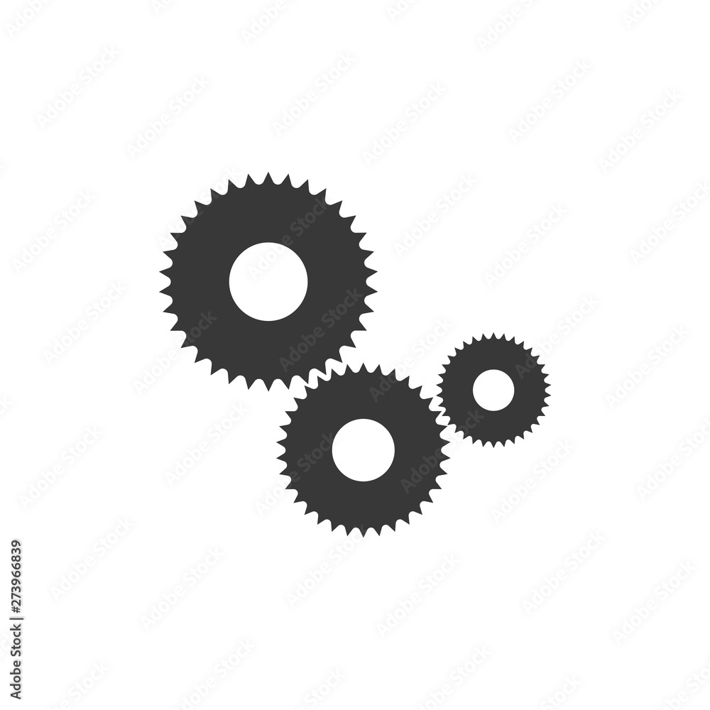 Gear icon black color editable. Gear symbol Flat vector sign isolated on white background. Simple vector illustration for graphic and web design. Gear icon black color editable. Gear symbol Flat vector sign isolated on white background. Simple vector illustration for graphic and web design.