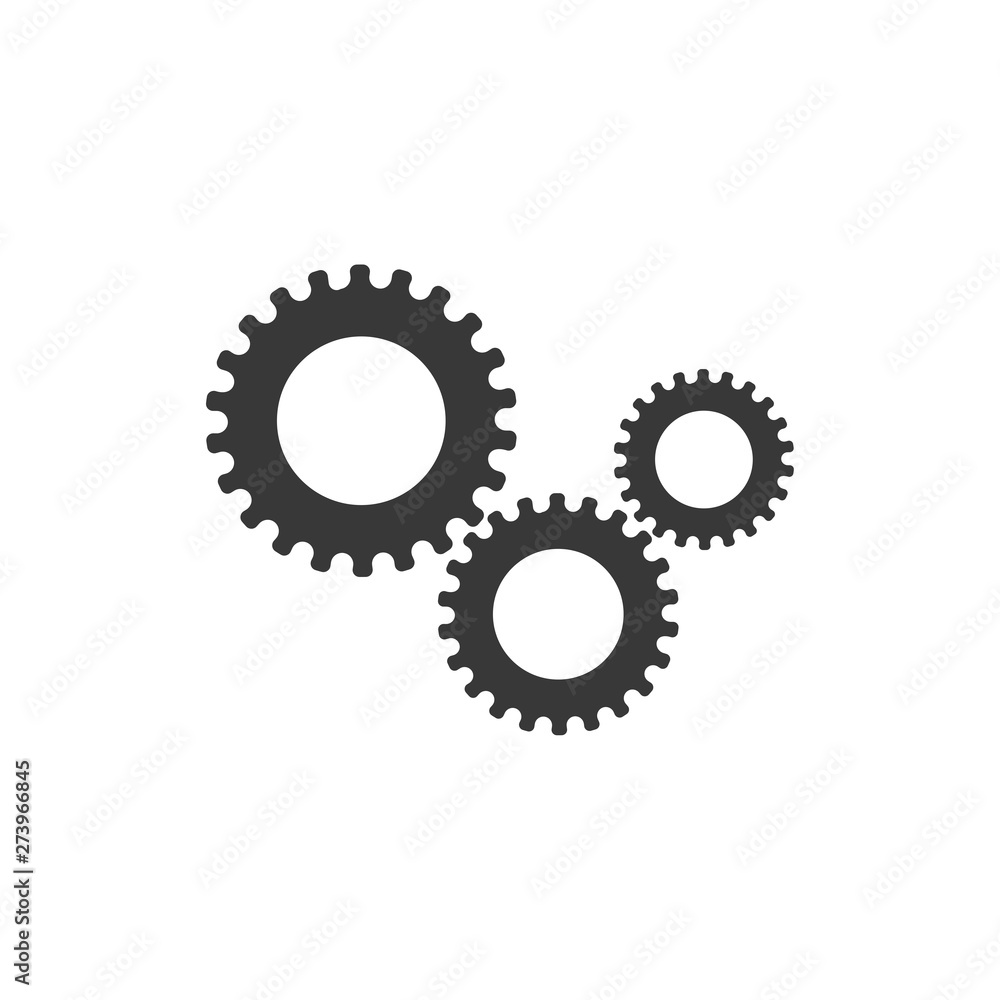 Gear icon black color editable. Gear symbol Flat vector sign isolated on white background. Simple vector illustration for graphic and web design. Gear icon black color editable. Gear symbol Flat vector sign isolated on white background. Simple vector illustration for graphic and web design.