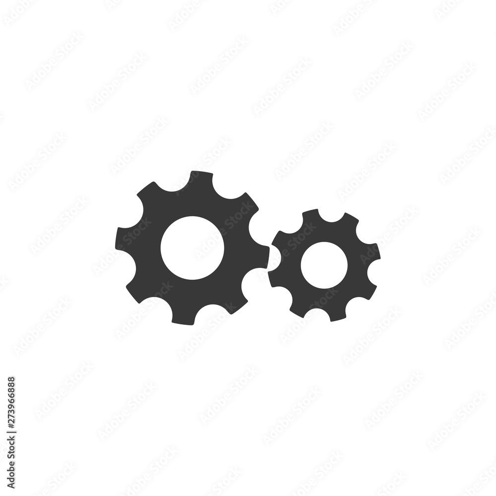 Gear icon black color editable. Gear symbol Flat vector sign isolated on white background. Simple vector illustration for graphic and web design. Gear icon black color editable. Gear symbol Flat vector sign isolated on white background. Simple vector illustration for graphic and web design.