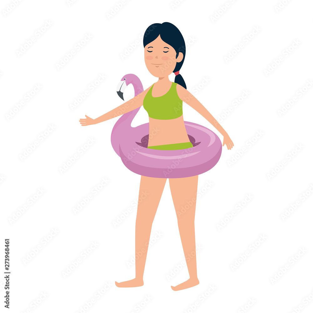 happy young girl with flemish float character happy young girl with flemish float character
