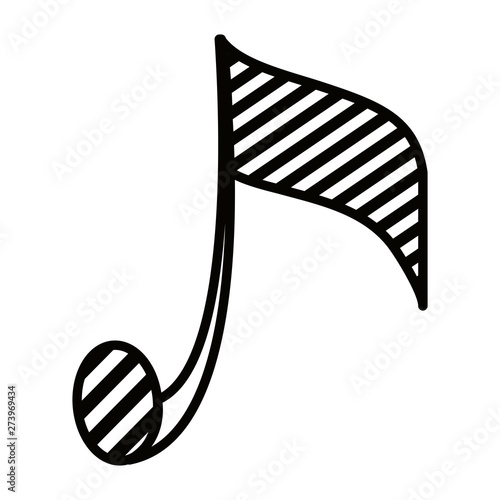 music note figure isolated icon
