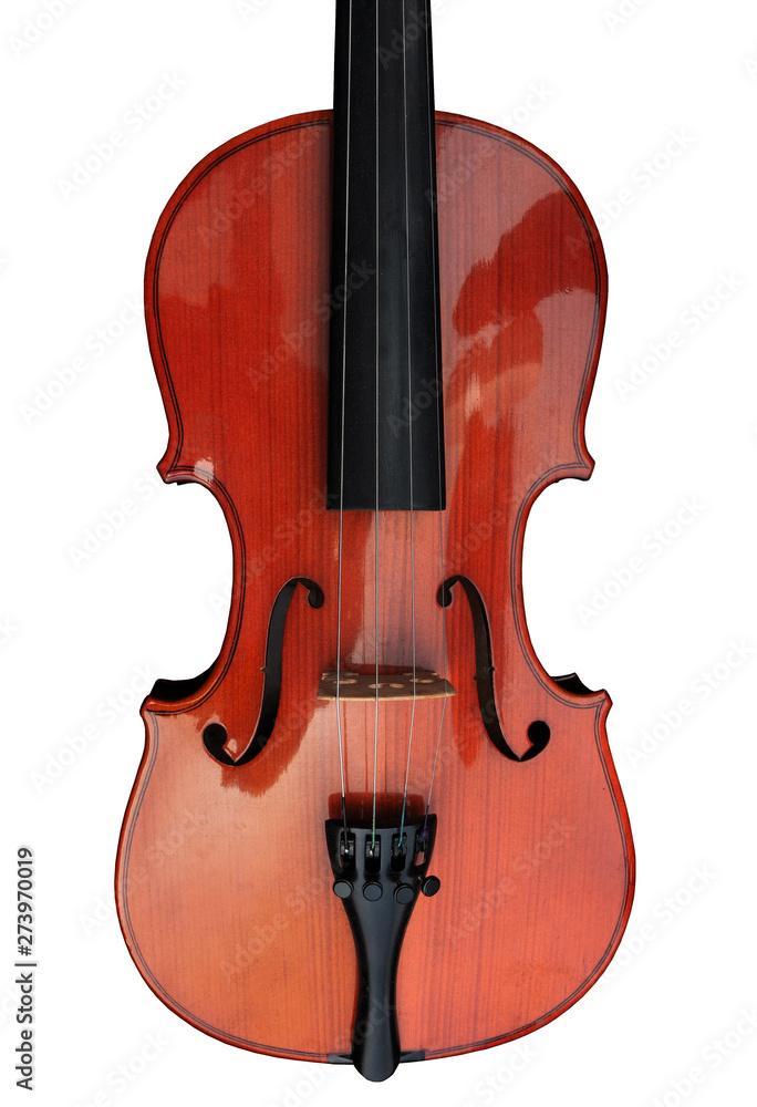 Violin made from wood isolated on white background Violin made from wood isolated on white background
