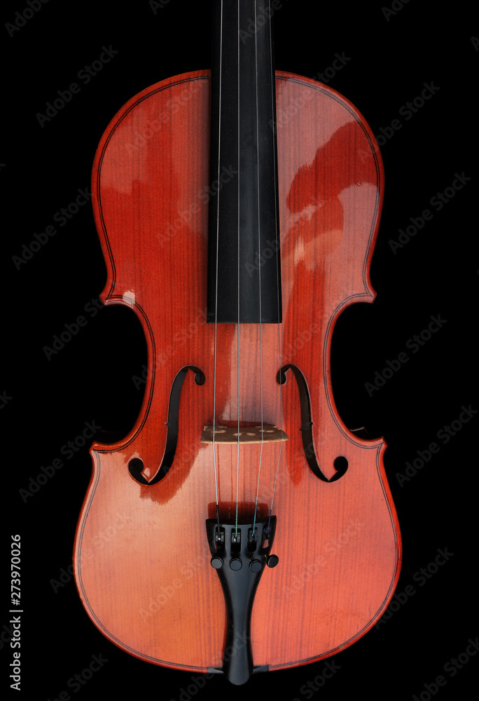Violin made from wood isolated on black background Violin made from wood isolated on black background