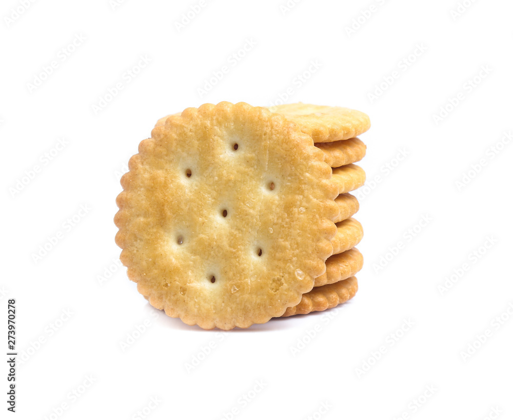 Cracker isolated on over white background Cracker isolated on over white background