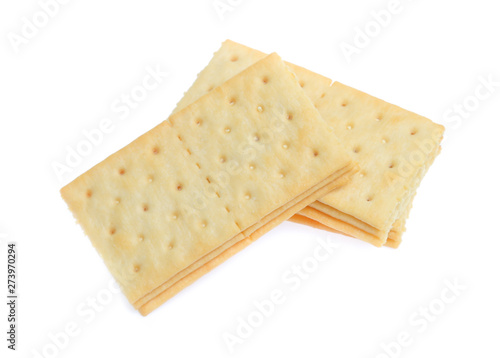 Cracker isolated on over white background
