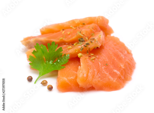 salmon  isolated on white background