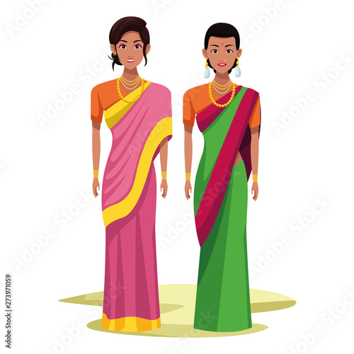 indian women avatar cartoon character