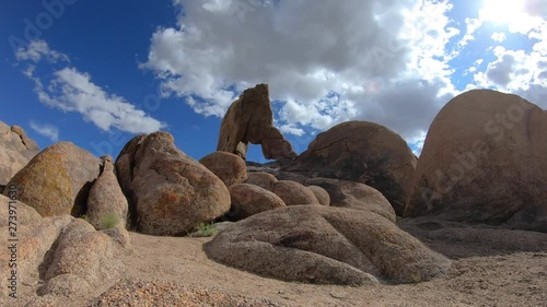 Boot Arch time lapse during a sunny day in Lone Pine California 