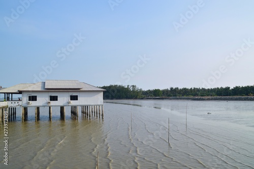 floating resort at Tanjung Piai, Johor, Malaysia photo