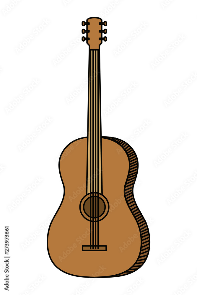 Fototapeta premium acoustic guitar musical instrument icon