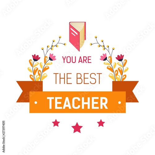 Book or textbook isolated icon teacher day holiday