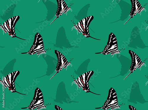 Butterfly Underwing Zebra Swallowtail Background Seamless Wallpaper photo