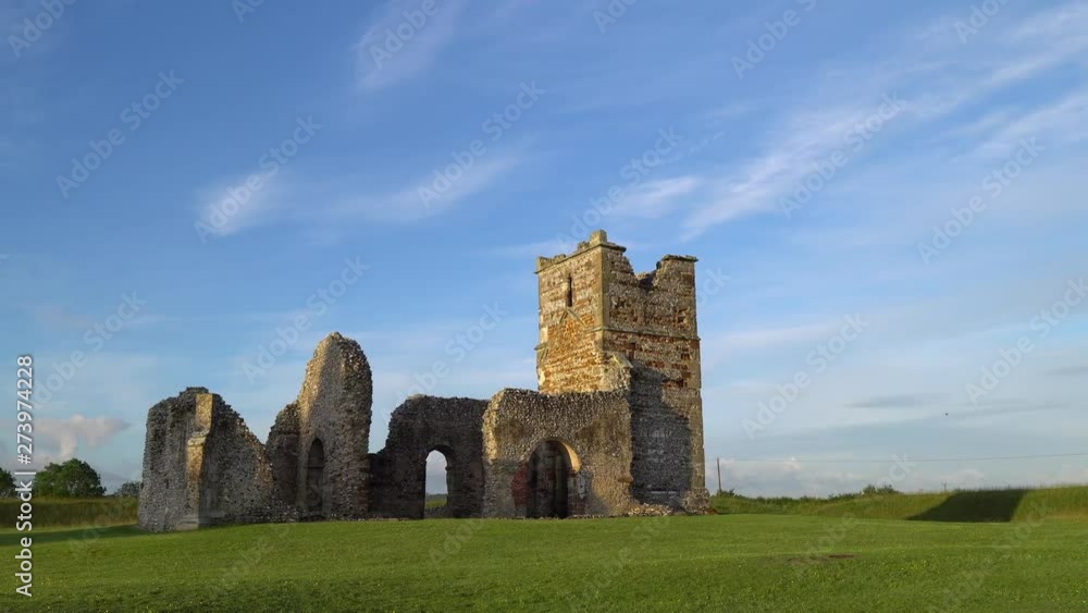 Knowlton Church, Dorset, England. Slow pan, morning light. Knowlton Church, Dorset, England. Slow pan, morning light.