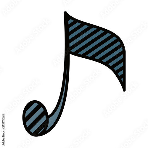 music note figure isolated icon