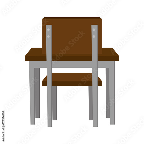 schooldesk with chair education icon
