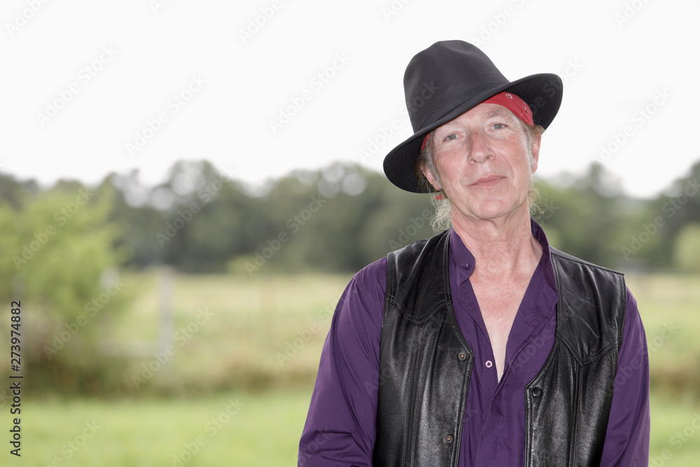 Portrait of a male artist out in the countryside Portrait of a male artist out in the countryside