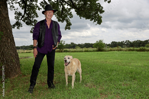 Man with his best friend, man and dog, Texas Dog