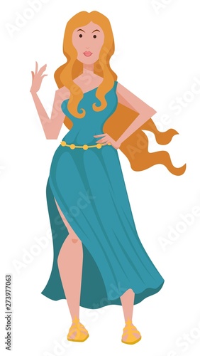 Aphrodite ancient greek goddess isolated female character