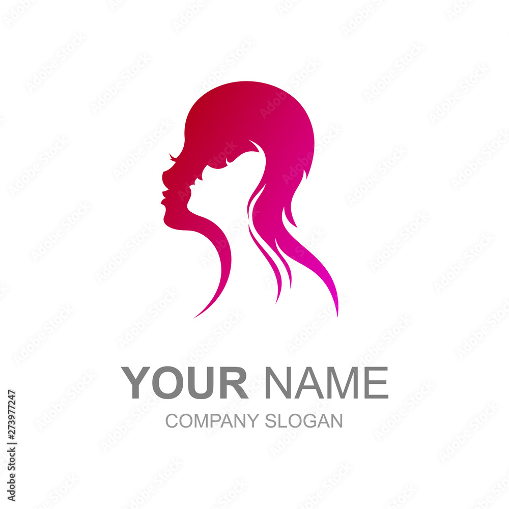 logo of two beautiful women mom and daughter, mom and kids logo design