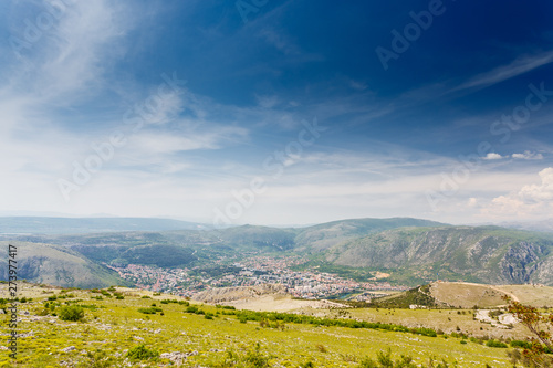 Fototapeta Naklejka Na Ścianę i Meble -  Mostar panoramic view, Bosnia and Herzegovina