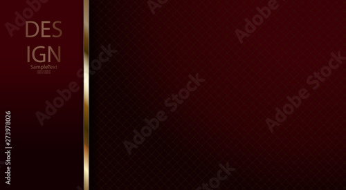 Dark red abstract textural design with golden edging